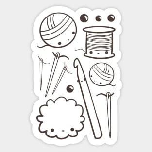 crochet cute - kawaii craft supplies Sticker